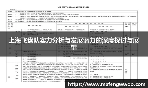 上海飞盘队实力分析与发展潜力的深度探讨与展望